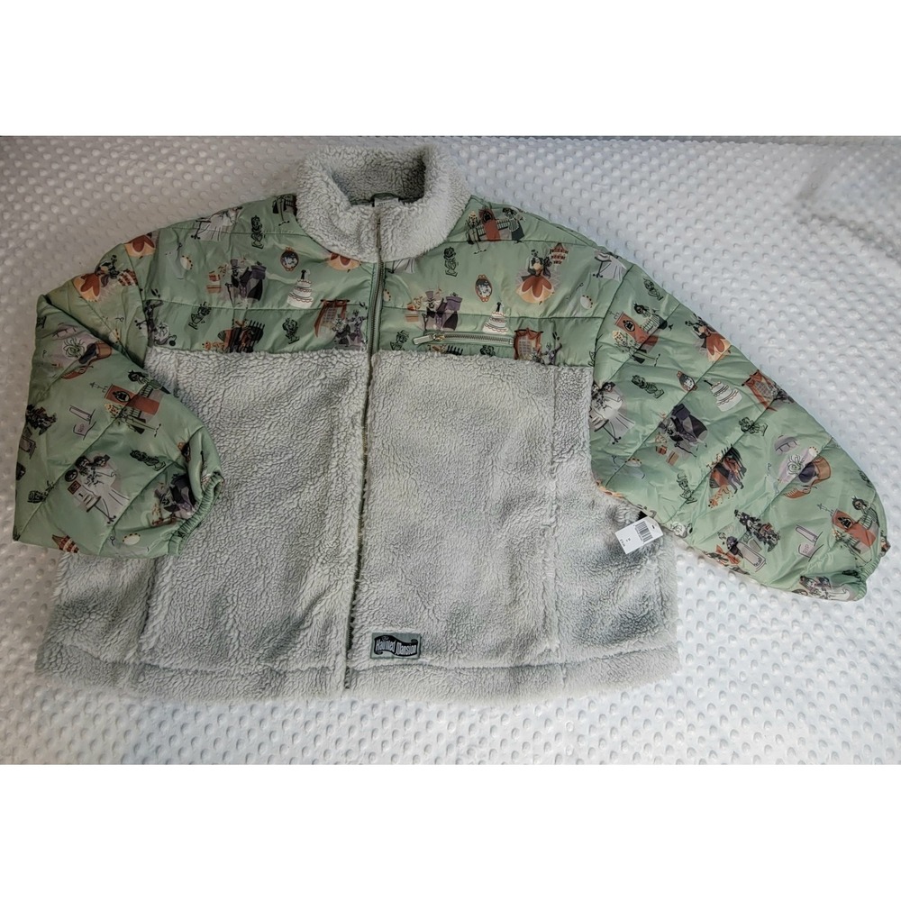 NWT Disney Parks Haunted Mansion Sherpa Fleece Full Zip Jacket Women's Plus 3X